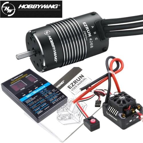 Hobbywing EzRun Max8 v3 150A Waterproof Brushless ESC T/TRX Plug+4268 KV2600 Motor+LED Programing Card For 1/8 RC Car Truck Toys