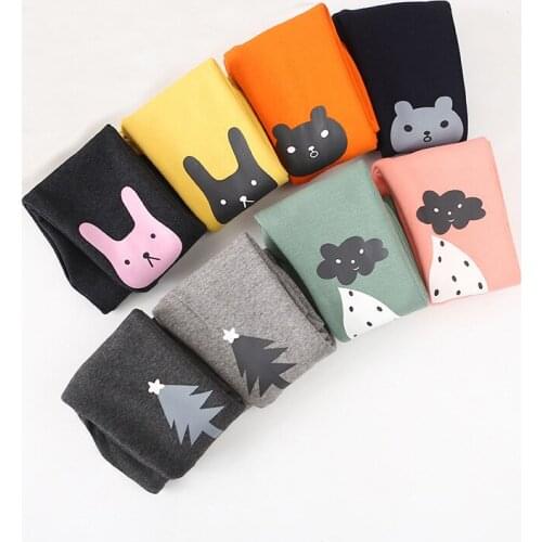 2017 autumn/winter new fashion with velvet thickening warm kids pants 2-8 year children pants girls leggings