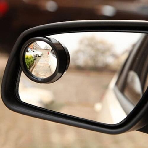 2pcs Mini Rearview Car Mirror Wide Angle Round Blind Spot Side Rear view mirror Rain Shade Auto Accessories VL