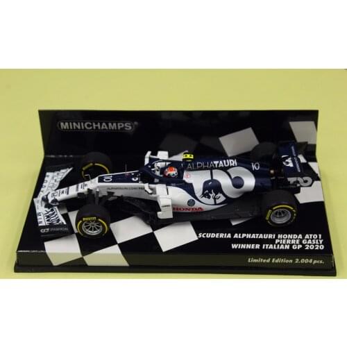 Minichaps 1:43 SCUDERIA ALPHATAURI HONDA ATO1 PIERRE GASLY WINNER ITALIAN GP 2020 Die-cast alloy models F1 Racing Collection
