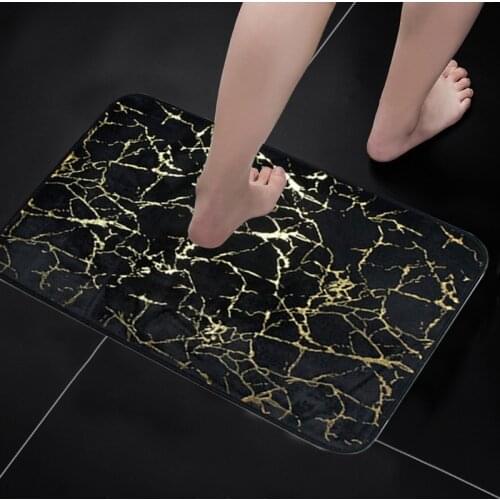 Marble Bath Mat Non-Slip Modern Washable Floor Rug Bathroom Decor for Doormats Tub Shower TS2