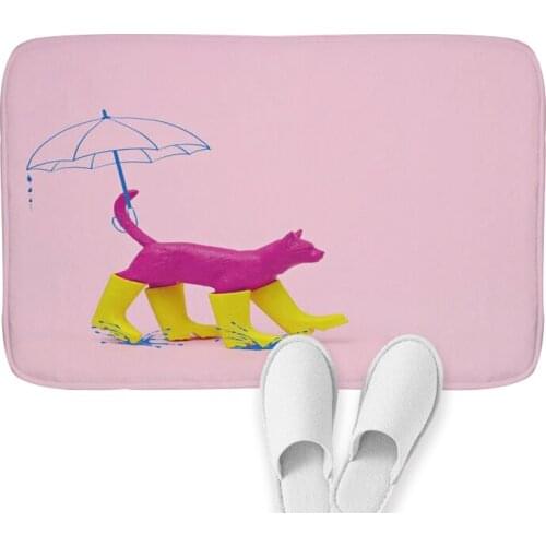 Cartoon Animal Cute Print Pattern Mats Carpet In The Kitchen Happy Kitchen Floor Mat Decoration Alfombras Para Cocina Zerbino