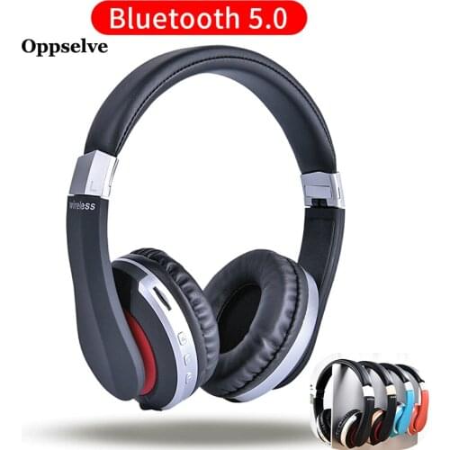 New Portable Wireless Headphones Bluetooth HIFI Stereo Foldable Headset TF Card Audio Mp3 Adjustable Earphone with Mic for Music