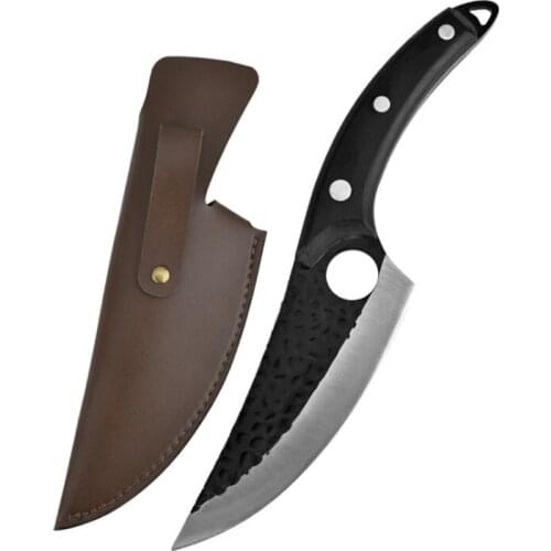 Butcher Knife Sharp Blade Meat Cutting Cleaver Stainless Steel Kitchen Knife For Fish Fruit Vegetable Chef Knife Serbian Style