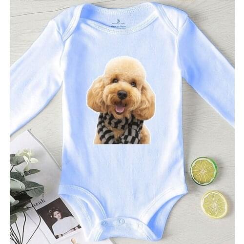 Newborn Girl Costume Baby Clothes Winter Undershirts for Babies Print Dog rompers Jumpsuit Kids Autumn Infant Shower Gifts