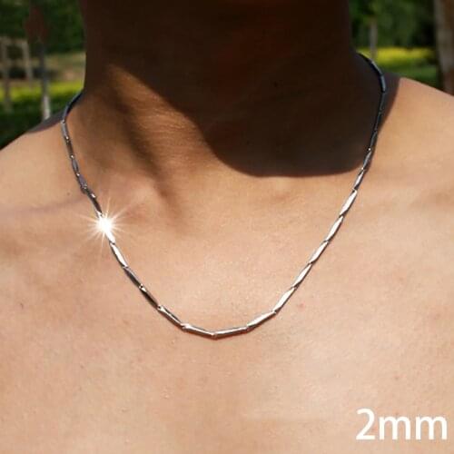 2/3/4mm Stainless Steel Necklace For Men And Women Silver Color Collar Choker Hip-Hop Boys Jewelry Accessories Friend Best Gift