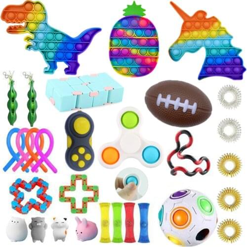 Fidget Toys Set AntiStress it Box Strings Marble Relief Gift Free Shipping Antis-tress Relief Figet Toy Pack