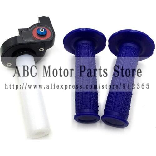 Handle Grips With Throttle 1/4" Settle Twist Throttle Clamp Plastic Aluminum For Motorcycle Pit Dirt Bike Motocross ATV Offroad