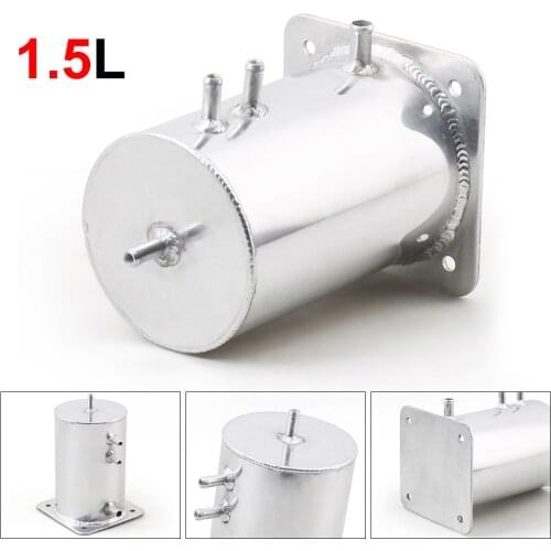 Universal 1.5L Fuel Surge Catch Can Polish Fuel Tank Aluminium Oil Catch Tank Racing Oil Catch Can TT102096