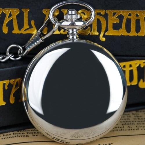 High Quality Stainless Steel Smooth Face Quartz Men Pocket Watch Chain For Mens Womens Gifts
