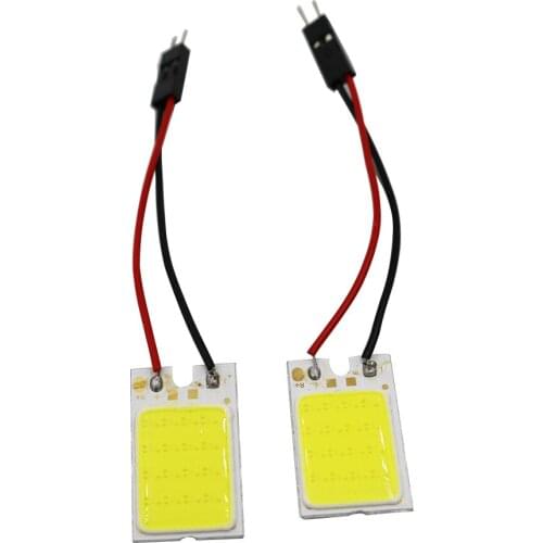 YSY 100pcs T10 COB LED 16SMD White Dome Map Light Bulbs Car Interior Panel Lamp