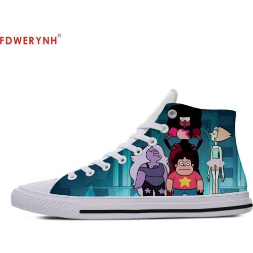 Womens Customized Casual Canvas Shoes Steven Universe - Lion - Man Plimsolls High Top Shoes Women Breathable Custom Shoes
