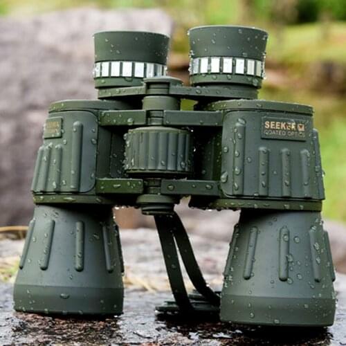 10X50 Military Binoculars Powerful BAk4 Binocular Telescope Waterproof Army Green Telescopio for Hunting Camping X511B