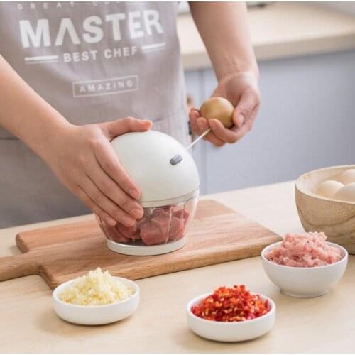 2020 NEW Household Meat Grinder Hand Pulling Rope Meat Vegetables Seasoning Grinder Hand-held Vegetable Cutter