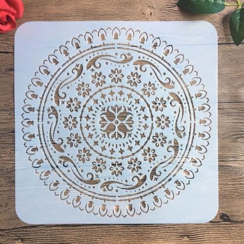 30 * 30 cm large round flower mandala diy stencil painting scrapbook coloring engraving album decoration template stencil -g
