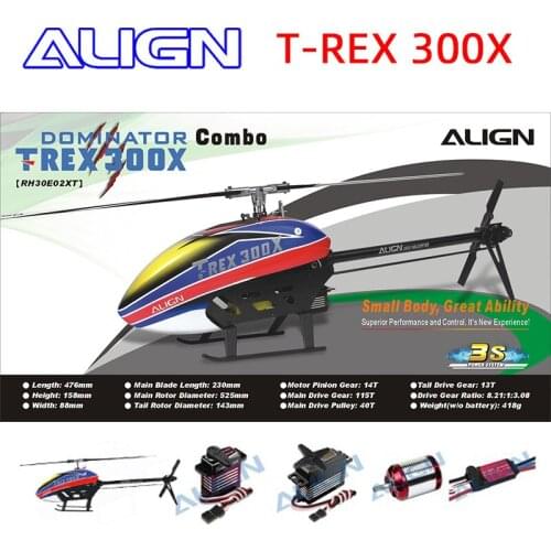 3D RC Helicopter AlIGN T-REX 300X 2.4GHz 6CH 3D PNP RC Helicopter Spare parts