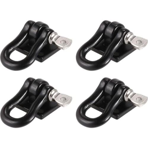 4Pcs Trailer Towing Buckle Tow Shackle Hook for 1/10 RC Rock Crawler Axial SCX10 Traxxas TRX4 TAMIYA D110 RC Car Truck