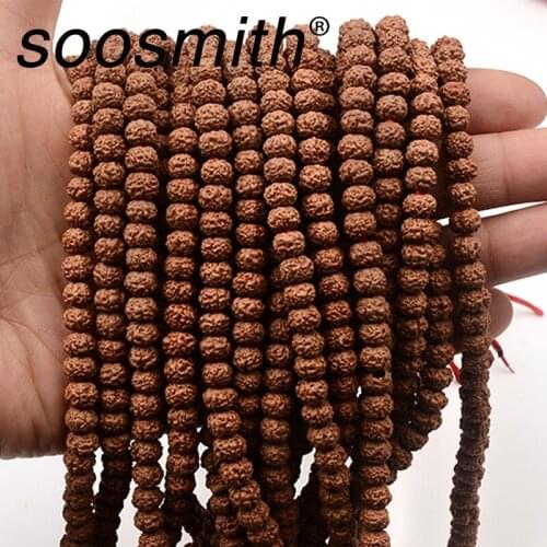 5x7 Natural Bodhi Beads Natural wood beads Prayer Meditation Buddhist Bracelet For Jewelry Making DIY Accessorie Wholesale