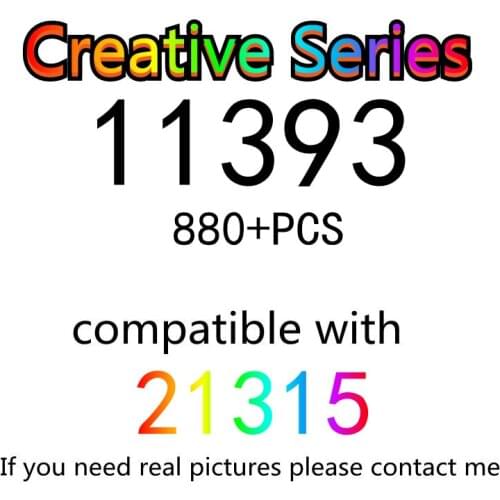 880PCS 11393 Building Block Toy Creative Series 21315 Assembled Building Block Childrens Toy Gifts
