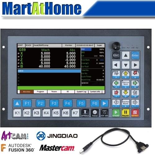 DDCS Expert CNC 3/4/5 Axis Standalone Motion Controller Control System ATC Support G-code,ArtCam,Fusion 360,MasterCam,Aspire