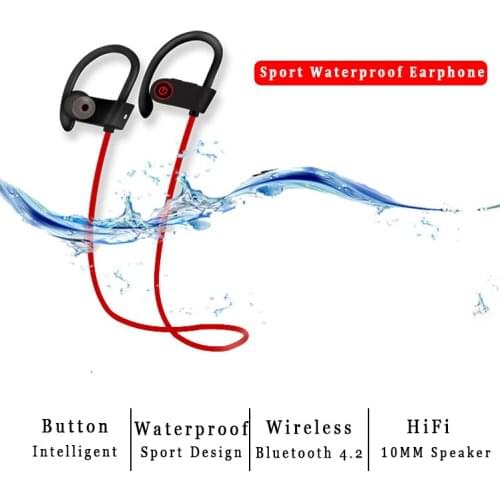 Bluetooth Headphone Stereo Fitness Running Sports Wireless Earphone For iPhone X 8 7 6 Plus Samsung S9 S8 S7 Headset Microphone