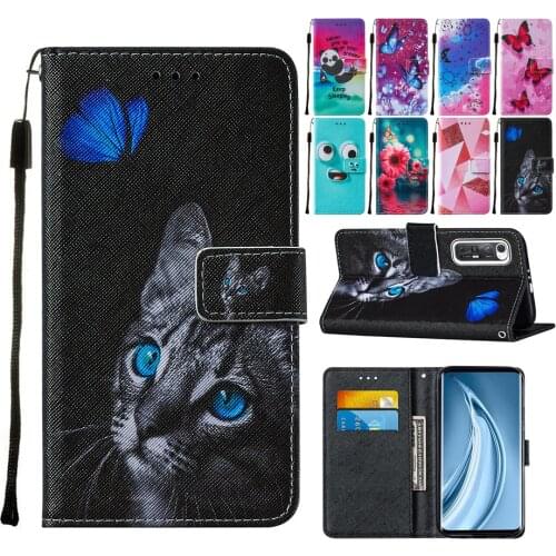 Fashion Cat Phone Case For Motorola Moto G50 G30 G10 G10 Power G100 Edge S E7 Power E7 Flip Leather Stand Book Etui