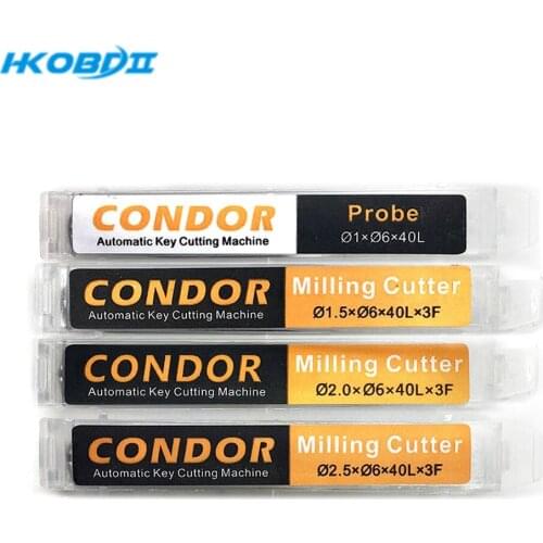 HKOBDII Xhorse Dolphin CONDOR 007 XC MINI Automatic Key Cutting Machines End Milling Cutter Carbide Drill Bit 1.0/1.5/2.0/2.5mm