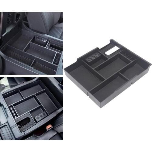 Center Console Storage Box Armrest Organizer Insert Tray Fits for Toyota Accessories Black