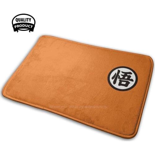 Goku Turtle Gi Logo 3D Soft Non-Slip Mat Rug Carpet Cushion Z Goku Gohan Master Roshi Anime Anime Minimalist Krillin Logo Super