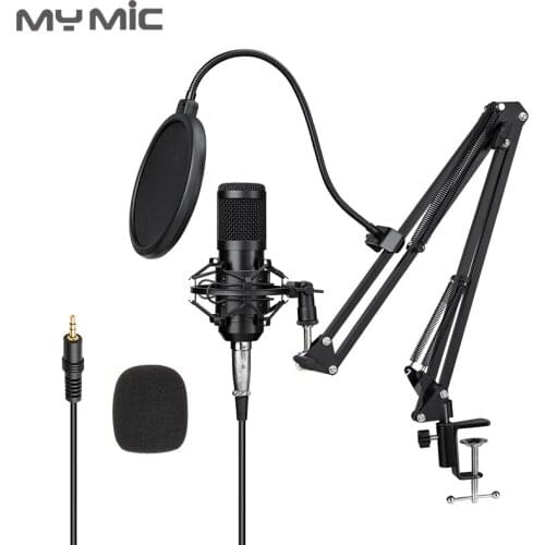 My Mic BM800BX Professional Wired Condenser Microphone With Stand For Broadcasting For Studio Recording Podcast