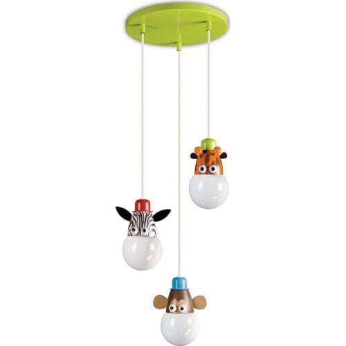 Cartoon Animal Kids Room Pendant Lamp Creative Baby Room Pendant Light Child Bedroom Hallway Pendant Lights