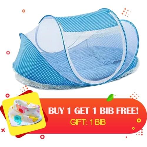 New Spring Winter 0-36 Months Baby Bed Portable Foldable Baby Crib With Netting Newborn Sleep Bed Travel Bed Baby Cotton Blend