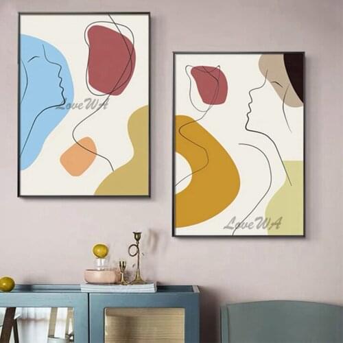 New Arrival Simple Human Abstract 100% Handpainted Painting The Soft Wall Art Home Decor On Canvas Concise Style No Framed