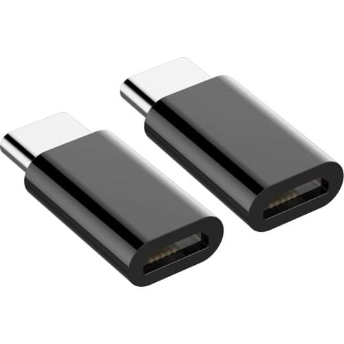 BEESCLOVER 2 Pcs Micro USB to Type-c Adapter USB 3.0 Adapter Splitter for Data Transfer and Fast Charging r20
