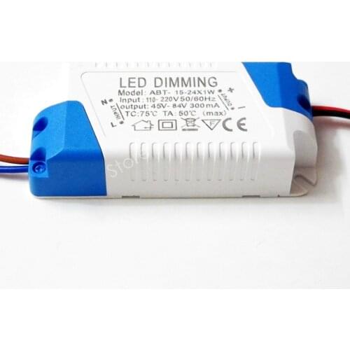 Dimmable 300mA 15-24x1W DC 45V - 84V Led Driver 15W 16W 18W 20W 22W 24W Power Supply AC 110V 220V for LED lights
