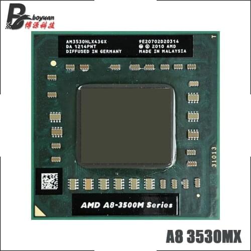 AMD A8-Series A8-3530MX A8 3530MX 1.9 GHz Quad-Core Quad-Thread CPU Processor AM3530HLX43GX Socket FS1