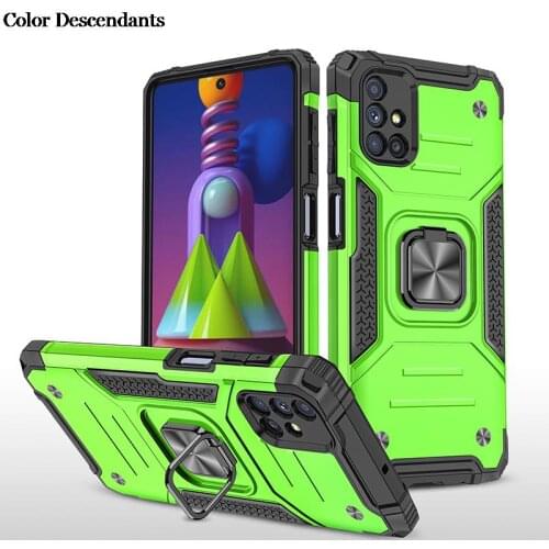Shockproof Case for Samsung Galaxy M51 M 51 M515F Impact Bumper Armor Defender Magnetic Holder Ring Case Cover