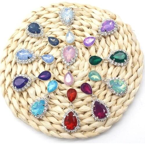 10Pcs Of Exquisite Accessories Metal Rhinestone Pendant Buttons Handmade Sewing DIY Suitable For Clothing Wedding Decoration