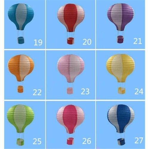 New 100pcs 12''30cm Rainbow Hot Air Balloon Paper Lantern Bar decora Kids Birthday Party Wedding Decoration party supplies