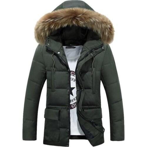 Thintenda Parka Men 2017 Fashion Winter Coat For Man Cotton Padded Long Thick Casual Overcoats Warm Mens Fur Jacket Clothing Men