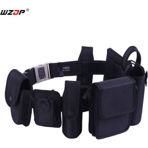 WZJP Outdoor Multi-function Security Tactical Waist Support Hunting Training Belts Holster Military Duty Utility Belt Set