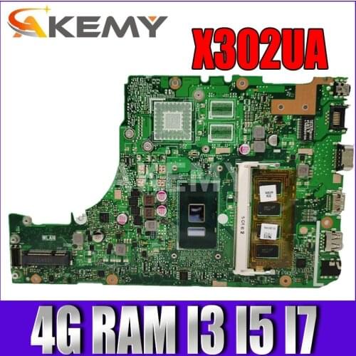 X302UA_UJ Laptop motherboard for ASUS X302UA X302UJ X302UV original mainboard Onboard 4GB-RAM I3 I5 I7 GM