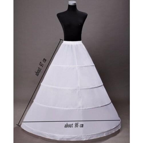 Long Hoop Petticoats For Women Dresses Petticoat 2019 white crinoline petticoat