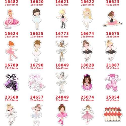 10 pcs Dancing girl Resin Flatback for Hair Bows Planar Resin Crafts Custom Resin for DIY Phone Decorations PR16482