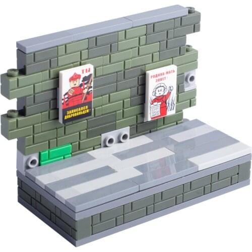 WW2 Military Army Figures Soldiers Building Blocks Ruins City Police Scenes World War 2 Poster German British Bricks Kits Toys