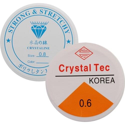 20m Two Size Elastic Thread Stretchy Cord For Jewelry Making 0.6mm+ 0.8mm