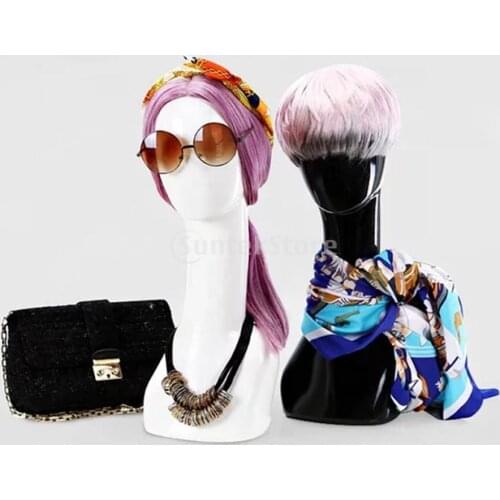 Abstract Glossy Manikin Mannequin Head For Merchandise Necklace Scarfs Stand