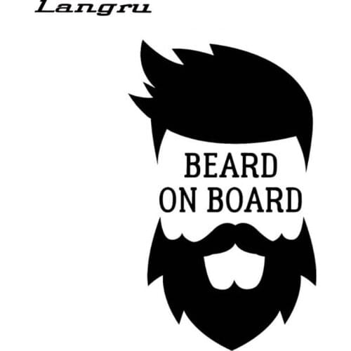 Beard On Board Decal Vinyl Car Sticker Funny Hair Hipster Decal Car Window Decorative