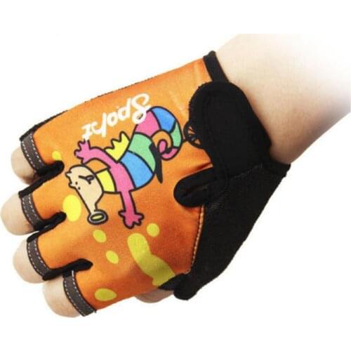 Kids Cycling Gloves Half Finger Skate Riding Mountain Bike Outdoor Sports Gloves For Boys And Girls Children Cycling Equipment