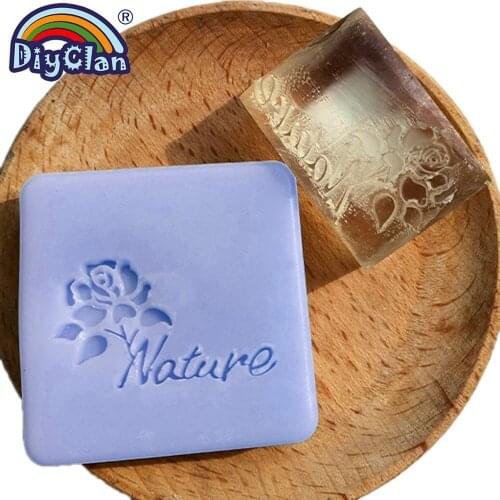 Diy Nature Flower Soap Making Tools Handmake Rose Soap Stamp Resin Soap Seal Z0081HD